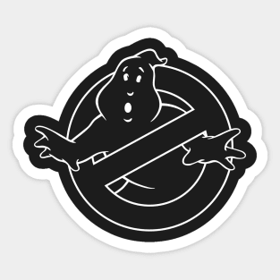 Ghostbusters Mono Outline Sticker